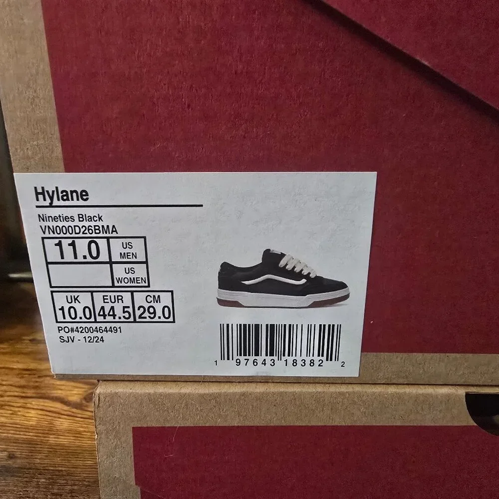 Vans Hylane Skate Sneakers Shoes Black/White/Gum VN000D26BMA Mens 11 US NEW - Picture 10 of 10